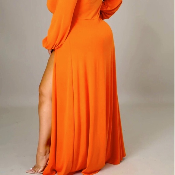 Elle Orange Cut Out Maxi Dress - Picture 6 of 8
